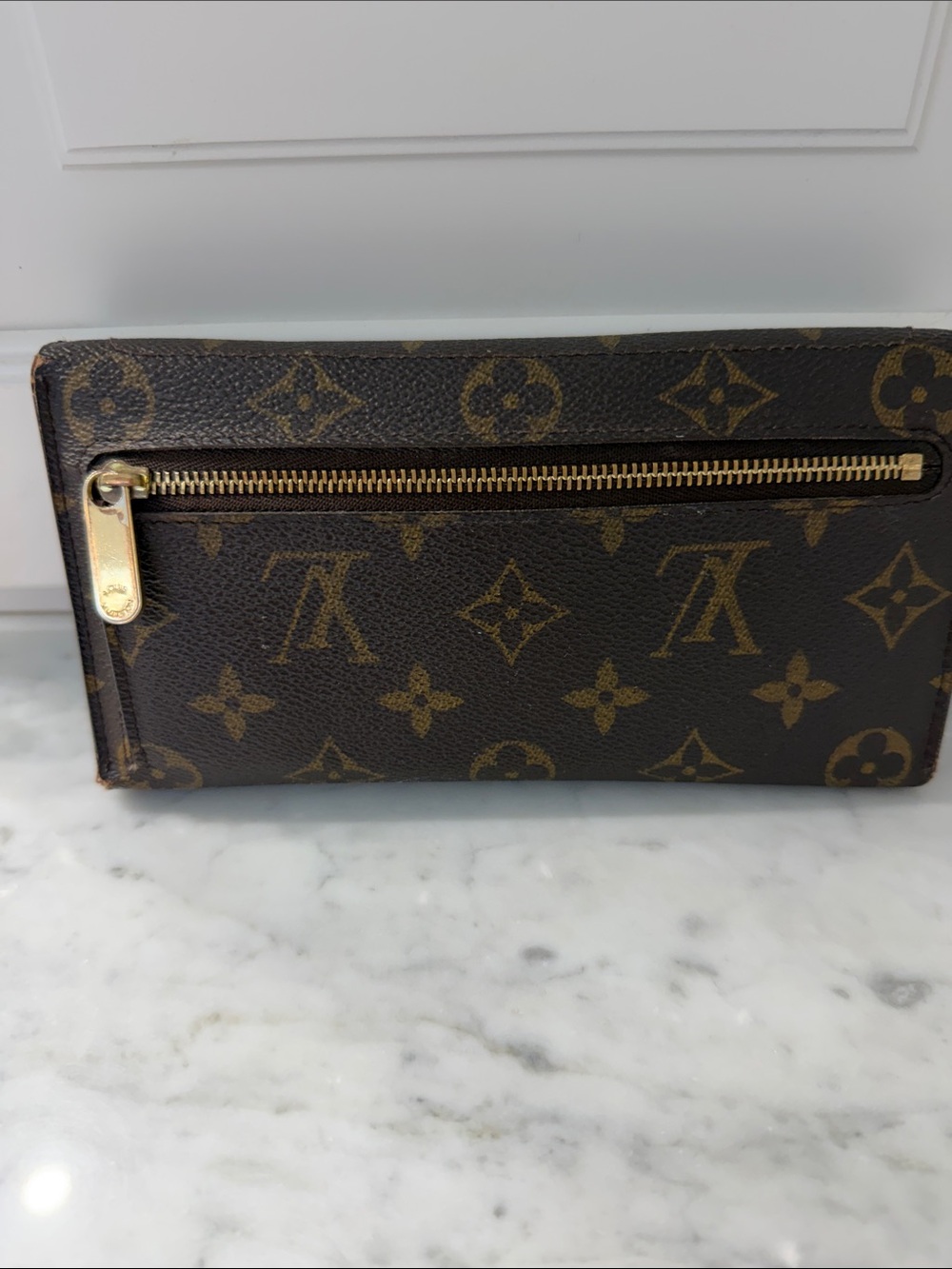 Louis Vuitton Monogram Flap Wallet in Brown with Gold Hardware - Picture 4 of 10
